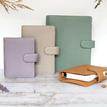 Filofax Norfolk Organizer, A5 Size, Taupe - Soft Full-Grain Leather, Six Rings, with Week-to-View Calendar Diary, Multilingual, 2024 (C022643-24)