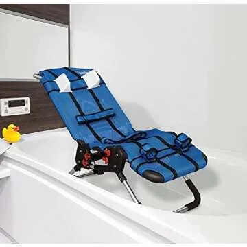 Anchor Pediatric Bath Chair for Kids with Special Needs by Circle Specialty- Adjustable Bath Chair for Children & Teens- Fast-Drying Mesh Fabric, Head Rest, Support Bars, Positioning Straps (Small)