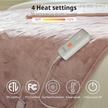 GOTCOZY Electric Heated Blanket Ultra Soft Warm Blanket