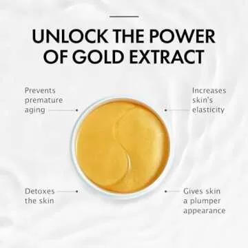 depology Restoring Hydrogel Under Eye Patch | 60 Patches | Brightening Caffeine Gold Pads for Dark Circles | Puffiness | Wrinkles | Refresh | Travel