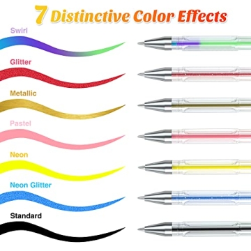 Feela 360 Colors Gel Pens Set - 180 Unique Pens & Refills