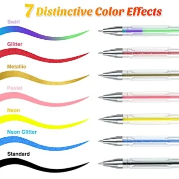 Feela 360 Colors Gel Pens Set - 180 Unique Pens & Refills