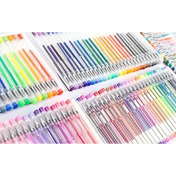 Feela 360 Colors Gel Pens Set - 180 Unique Pens & Refills