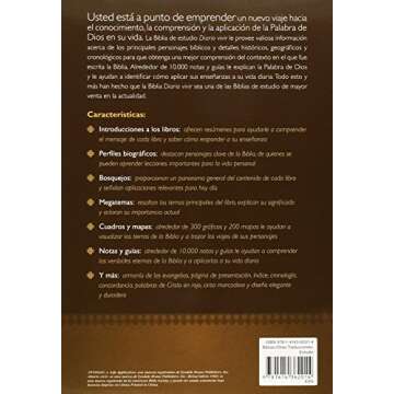 Biblia de estudio Diario vivir RVR60 (Spanish Edition)