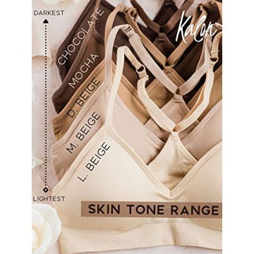 Kalon Wireless 4 Pack Comfortable Racerback Bralettes