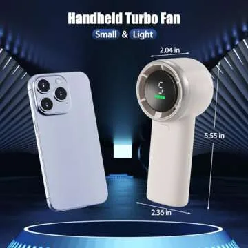 GIATAISH Portable Handheld Turbo Fan with 12 Hours Battery