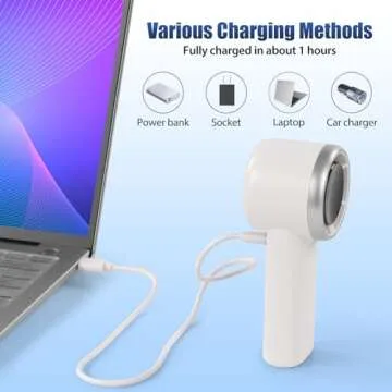 GIATAISH Portable Handheld Turbo Fan with 12 Hours Battery