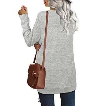 Cute OFEEFAN Tunic Sweatshirts for Women - Fall Tops