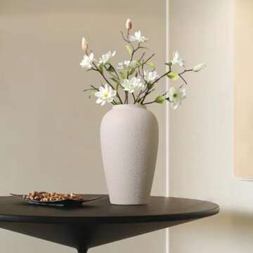 Kokrose Rustic Ceramic Table Vase - Vintage Terracotta Charm