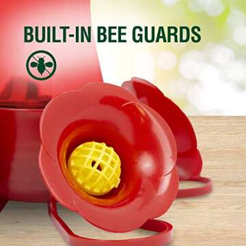 Perky-Pet Hummingbird Feeder with Bee Guards & Ant Moat