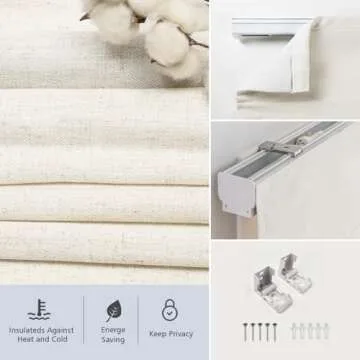 Cordless Roman Shades for Windows,Linen Off White Blackout Window Roman Shades, Custom Washable Roman Shades for Windows, French Doors, Kitchen Windows