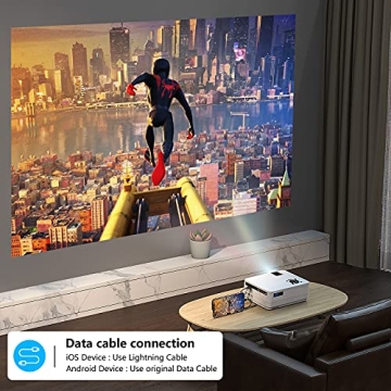 Dxyiitoo Native 1080P Projector with WiFi & Bluetooth