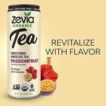 Buy Zevia Organic Sugar Free Iced Tea Passionfruit Flavor 12oz