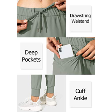 SANTINY Women's Joggers with Pockets for Yoga and Casual Wear