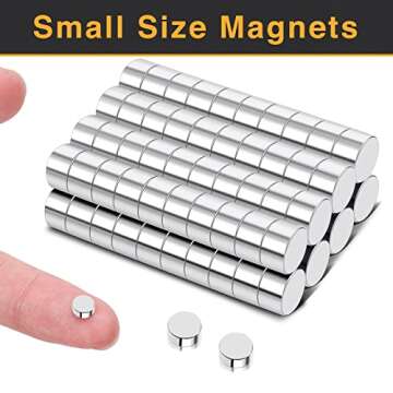 TRYMAG 80Pcs Small 5x3mm Refrigerator Magnets for Home Office Crafts