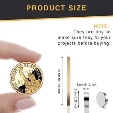 TRYMAG 80Pcs Small 5x3mm Strong Neodymium Magnets