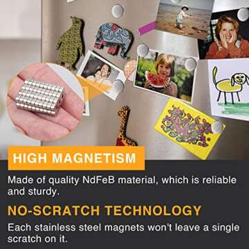 TRYMAG 80Pcs Small 5x3mm Strong Neodymium Magnets