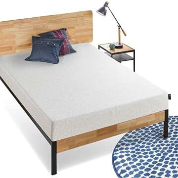 ZINUS 8 Inch Ultima Memory Foam Mattress, Queen, Fiberglass Free, Pressure Relieving, CertiPUR-US Certified, Mattress in A Box, White