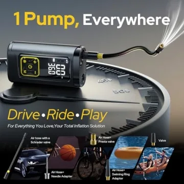 COSYTRIP Tire Inflator Portable Air Compressor for Car Tires, 150PSI Digital Tire Pump with Gauge, L...