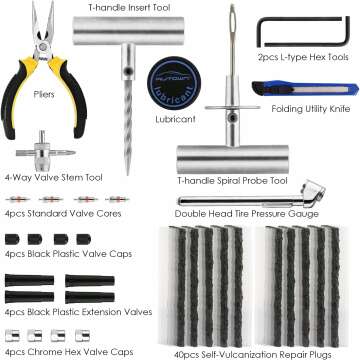 Universal 68pcs Heavy Duty Tire Repair Kit