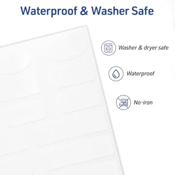 Avery No-Iron Fabric Labels 45 Washer-Safe Waterproof Labels
