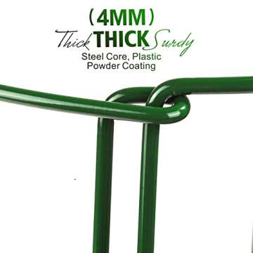 LEOBRO Plant Support Stakes, 4 PCS Plant Stakes, Plant Support, Peony Cages and Supports, Garden Stakes, Plant Holder, Plant Stakes for Outdoor Plants, Peony Hydrangea Support Cage, 9.8" W x 15.7" H