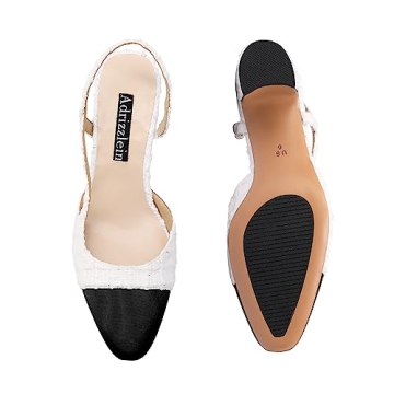 Adrizzlein Women’s Slingback Pumps - Elegant & Comfortable