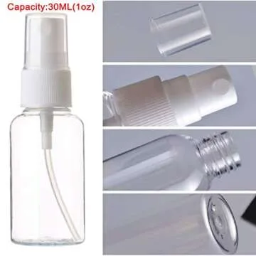 Portable SINIDE 30ml Spray Bottles for Travel & Beauty Needs