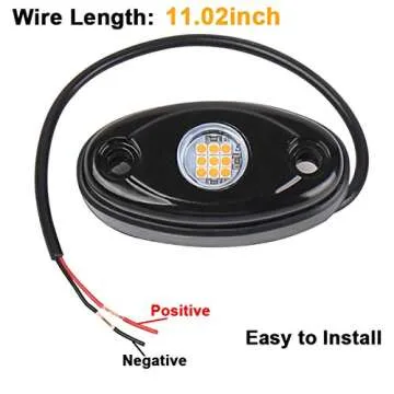 White LED Rock Lights 12V Waterproof Neon Underglow Kit