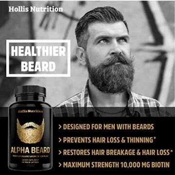 ALPHA BEARD Growth Vitamins for Fuller, Healthier Beards