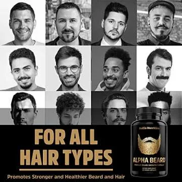 ALPHA BEARD Growth Vitamins for Fuller, Healthier Beards