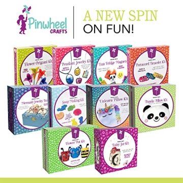 Kids Origami Flower Craft Kit with Decorative Charms