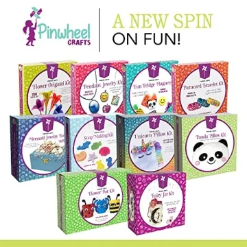 Kids Origami Flower Craft Kit with Decorative Charms