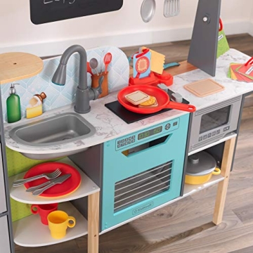 KidKraft Alexa Wooden Kitchen & Market Interactive Play Set