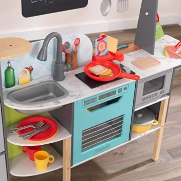 KidKraft Alexa Wooden Kitchen & Market Interactive Play Set