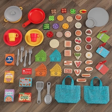 KidKraft Alexa Wooden Kitchen & Market Interactive Play Set