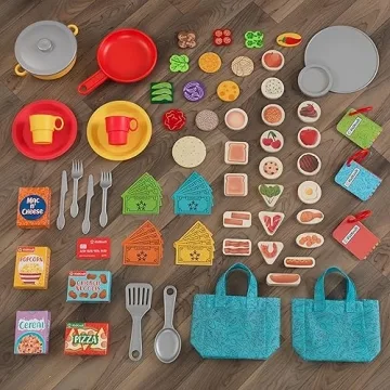 KidKraft Alexa Wooden Kitchen & Market Interactive Play Set