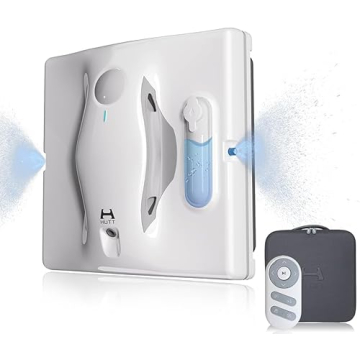 HUTT W8 Window Cleaner Robot with Auto Water Spray, 3800PA Suction Power Automatic Window Cleaning R...