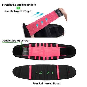 Jueachy Women Waist Trainer Waist Trimmer Sport Girdle Belt Breathable Belly Band Stomach Shaper for Women