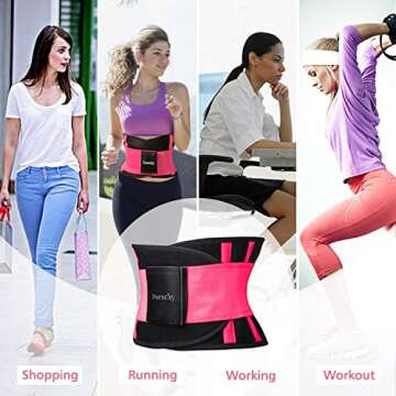 Jueachy Women Waist Trainer Waist Trimmer Sport Girdle Belt Breathable Belly Band Stomach Shaper for Women
