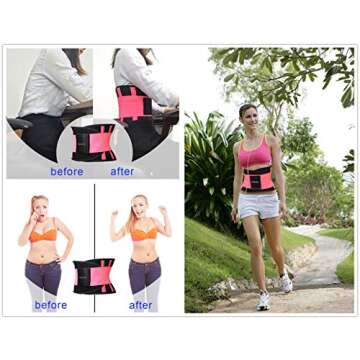 Jueachy Women Waist Trainer Waist Trimmer Sport Girdle Belt Breathable Belly Band Stomach Shaper for Women