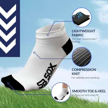 SB SOX Compression Running Socks for All-Day Performance