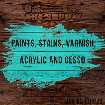 US Art Supply 20 Pack of Assorted Size Paint and Chip Paint Brushes for Paint, Stains, Varnishes, Glues, and Gesso