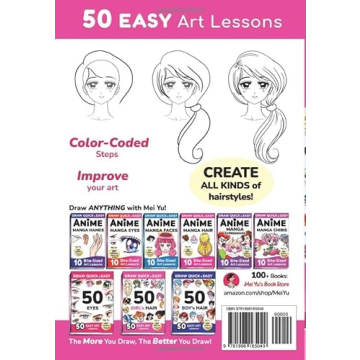 Draw Quick & Easy 50 Girl's Hair - Step by Step Drawing Guide