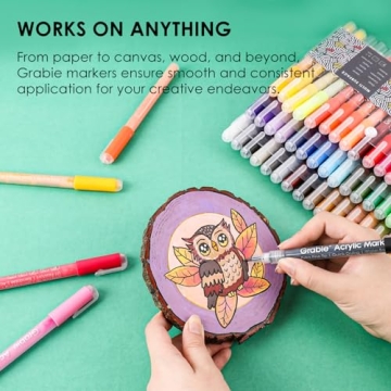 Grabie Acrylic Paint Markers Set of 48 for All Artists