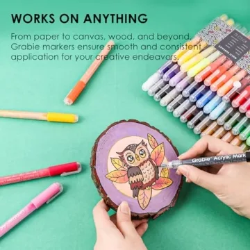 Grabie Acrylic Paint Markers Set of 48 for All Artists