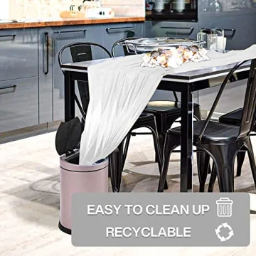 PartyWoo Silver Foil Tablecloth for Parties and Events