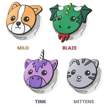 Speck Tagimals Cute Cartoon Apple AirTag Holder – Hidden AirTag Tracker Cases – Easily Attach to Shoe or Collar – 4 Fun Characters (Pack of 4)