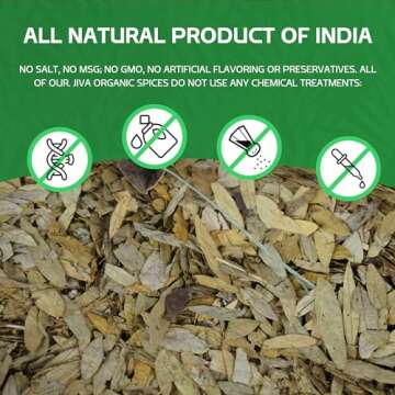 Jiva Organics Organic Senna Leaf 8 Ounce Bulk Bag - Cut & Sifted Tea - Non-GMO - Senna Alexandrina, Folium Sennae