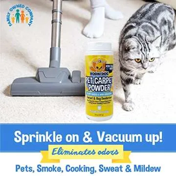 Bodhi Dog Natural Carpet Powder - Dry Pet Smell Eliminator & Urine Odor Remover - Loosens Fur & Dirt - Plant-Based and Biodegradable Room Freshener for Home with Pets - Fresh Laundry (Pack of 2)